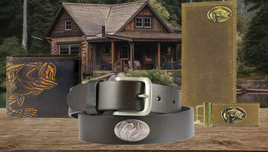 Dolphin Mahi-Mahi Men's Brown Leather Concho Belt