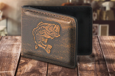 Bass Burnished Leather Money Clip
