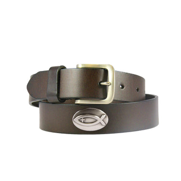 Jesus Fish Concho Belts BOLP-JFIS-BRW