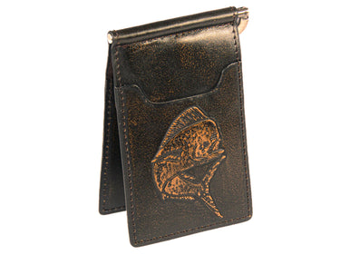 Dolphin Mahi-Mahi Burnished Leather Front Pocket Clip Wallet
