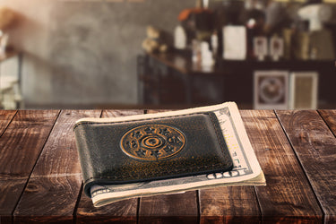 Shotshell Burnished Leather Money Clip