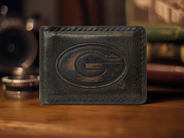Georgia Bulldogs Burnished Leather Money Clip