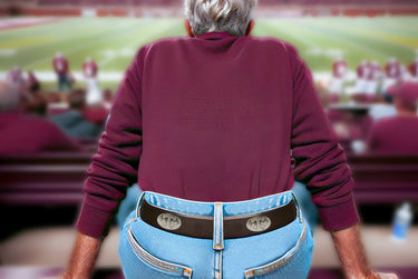 Texas A&M Aggies Brown Leather Metal Concho Belt Fan
