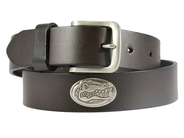 Florida Gators Brown Leather Metal Concho Belt