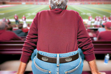 Alabama Crimson Tide Brown Leather Metal Concho Belt Stadium Fan
