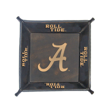 Alabama Crimson Tide Leather Valet Tray Top