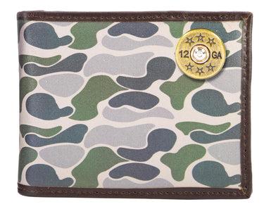 Shot Old School Camo bifold wallet green gray