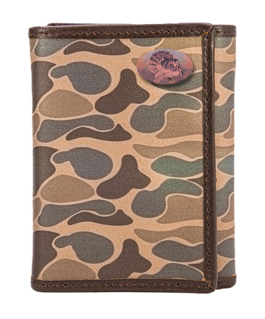 Turkey Old School Camo trifold wallet brown tan