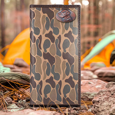 Lab Old School Camo secretary wallet brown tan camp