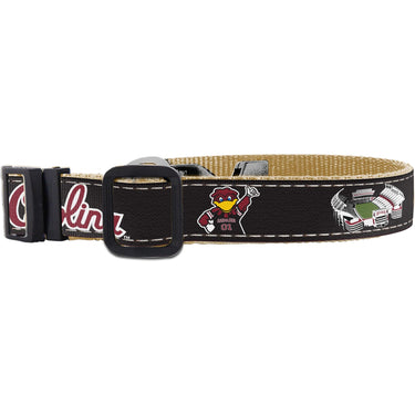 USC Gamecocks Stadium Collection Woven Ribbon Dog Collar Black