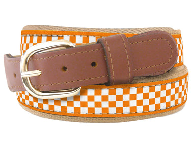 Tennessee Vols Checkerboard Woven Ribbon Belt