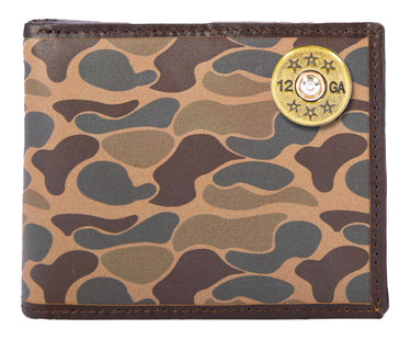 Shot Old School Camo bifold wallet brown tan