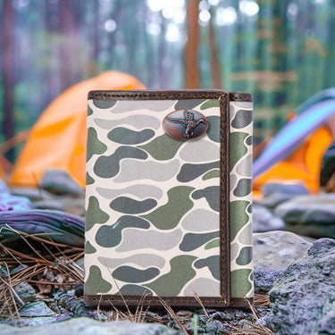 Mallard Old School Camo trifold wallet green gray camp