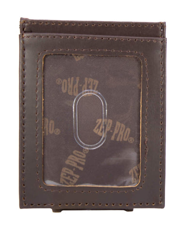Old School Camo front pocket magnetic wallet back id window