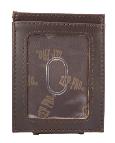 Old School Camo front pocket magnetic wallet back id window