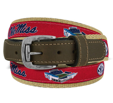 Ole Miss Rebels Stadium Collection Woven Ribbon Belt