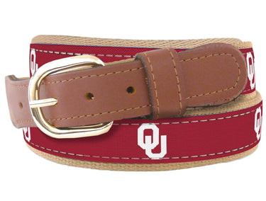 Oklahoma Sooners Woven Ribbon Belt