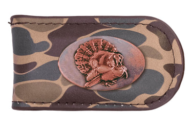 Turkey Old School Camo magnetic money clip brown tan