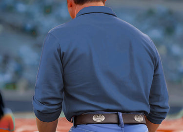 Virginia Cavaliers Brown Leather Metal Concho Belt fan
