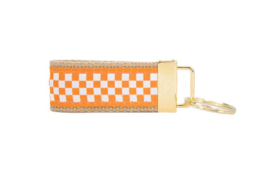Tennessee Vols Collegiate Woven Ribbon Key Chain. University of Tennessee Key Fob. UT Vols Gift. Brass Clasp and O-Ring.