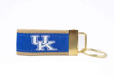 Kentucky Wildcats Collegiate Woven Ribbon Key Chain. Kentucky Key Fob. UKY Wildcats Gift. Kentucky Key Ring. Brass Clasp and O-Ring.