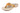 Redfish Men's Fishing Sandal, Tan Leather Strap Boating Flip Flop, Embroidered Fish Design, Cushioned Insole, Non-Slip Boating Shoe.