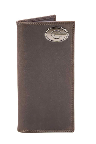 Georgia Bulldogs Men's Collegiate Secretary Leather Wallet. Long UGA Wallet. Dawgs Roper Wallet. UGA Gift. Silver Concho Emblem