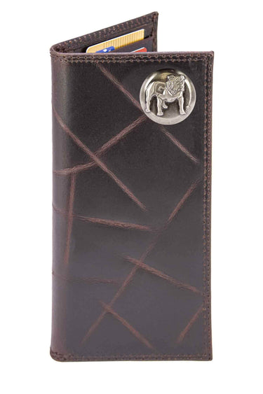 Georgia Bulldogs Men's Collegiate Secretary Leather Wallet. Long UGA Wallet. Dawgs Roper Wallet. UGA Gift. Silver Concho Emblem