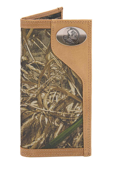 FSU Seminoles Realtree Wallets. Bifold Pass-case. Classic Trifold. Tall Secretary. Realtree Max-5 Pattern. Leather Nylon Combo.