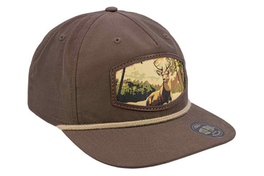 Buck Woven Patch Rope Hat. 5-Panel Modern Flat Bill Cap. Richardson Golf Snapback Cap. Zep-Pro Trucker Hat. Whitetail Deer. Hunting Merch