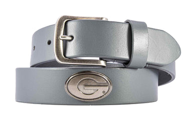 Georgia Bulldogs Men's Collegiate Brown Leather Concho Belt.