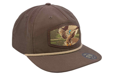 Mallard Woven Patch Rope Hat. 5-Panel Modern Flat Bill Cap. Richardson Golf Snapback Cap. Zep-Pro Trucker Hat. Flying Duck. Hunting Merch