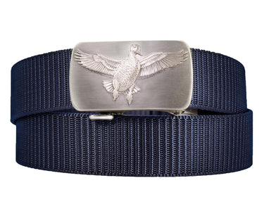 Mallard Cut-to-Size Belt with Gunmetal Clamp Buckle - Six Color Poly Webbing