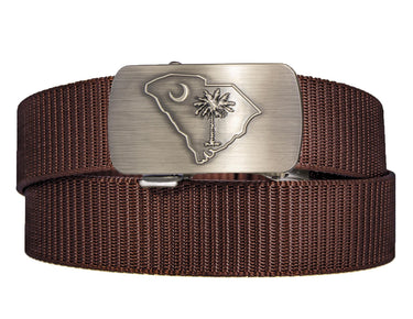 South Carolina Palmetto Cut-to-Size Belt with Gunmetal Clamp Buckle