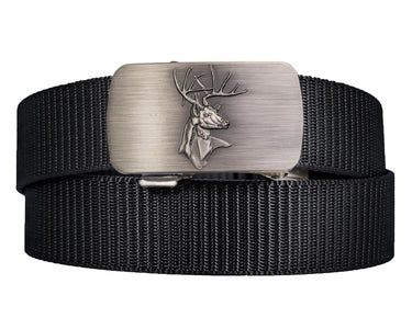 Buck Cut-to-Size Belt with Gunmetal Clamp Buckle - Six Color Poly Webbing
