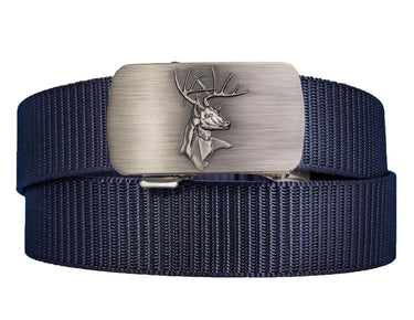 Buck Cut-to-Size Belt with Gunmetal Clamp Buckle - Six Color Poly Webbing