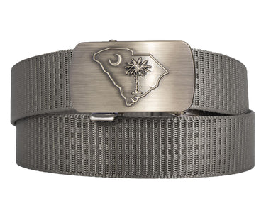 South Carolina Palmetto Cut-to-Size Belt with Gunmetal Clamp Buckle