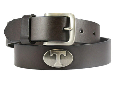 Tennessee Vols Kids Collegiate Brown Leather Belt With Metal Emblems - Sizes S,M,L,XL