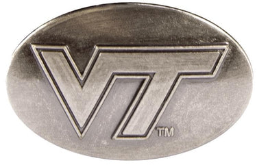 Virginia Tech Hokies Kids Collegiate Brown Leather Belt With Metal Emblems - Sizes S,M,L,XL