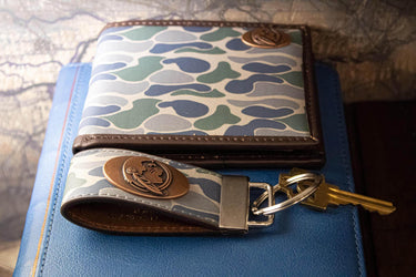 Florida State Seminoles Old School Camo Leather Loop Keychain.
