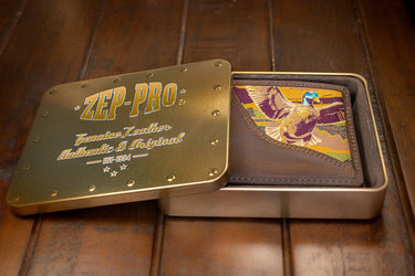 Mallard Men's Bifold Woven Patch Leather Wallet.