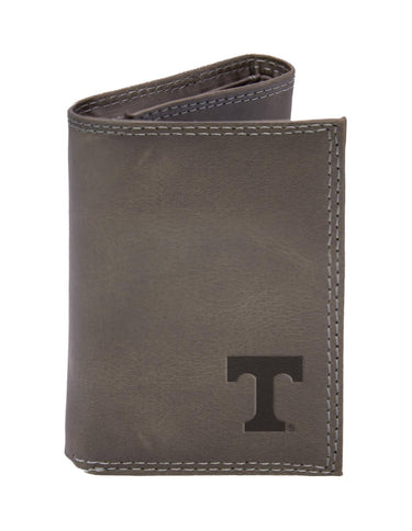 Tennessee Vols Collegiate Embossed Leather Wallet – Tan or Gray – Bifold, Trifold & Tall Roper Styles.