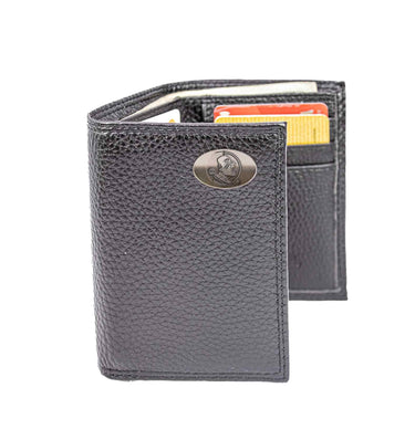 Florida State Seminoles Pebble Grain Leather Wallet – Bifold, Trifold, Tall Roper & Slim Front Pocket – Black or Brown – Executive Style