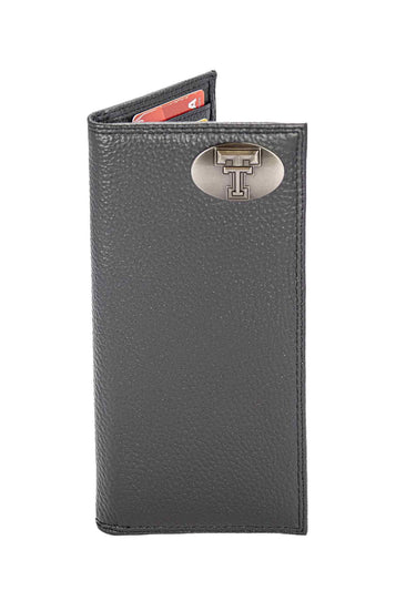 Texas Tech Red Raiders Pebble Grain Leather Wallet – Bifold, Trifold, Tall Roper & Slim Front Pocket – Black or Brown – Executive Style