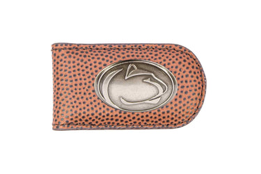 Penn State Nittany Lions Leather Magnetic Money Clip Wallet - Silver Emblem Fan Gift - 6 Colors