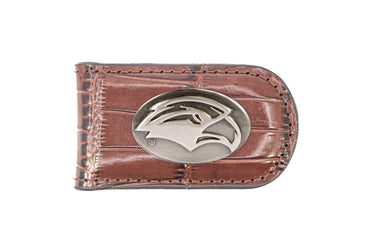 Southern Miss Eagles Leather Magnetic Money Clip Wallet - Silver Emblem Fan Gift - 6 Colors