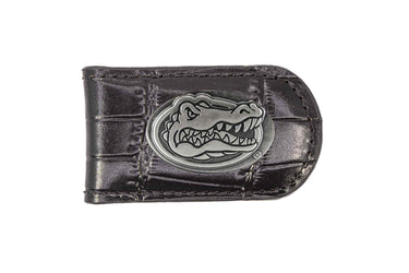 Florida Gators Leather Magnetic Money Clip Wallet - Silver Emblem Fan Gift - 6 Colors