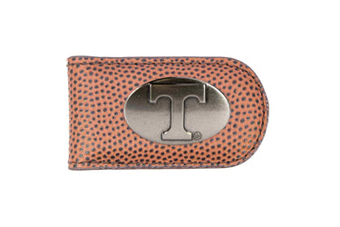 Tennessee Vols Leather Magnetic Money Clip Wallet - Silver Emblem Fan Gift - 6 Colors