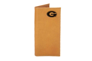 Georgia Bulldogs Collegiate Embossed Leather Wallet – Tan or Gray – Bifold, Trifold & Tall Roper Styles.