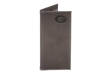 Georgia Bulldogs Collegiate Embossed Leather Wallet – Tan or Gray – Bifold, Trifold & Tall Roper Styles.